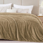 BEDELITE Fleece Blanket Queen Size – 3D Ribbed Jacquard Soft and Warm by BEDELITE