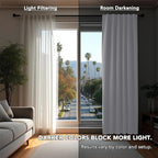 Deconovo Blackout Curtains, Thermal Insulated, W70 x L95 2 Panels, Back Tab - Image 3