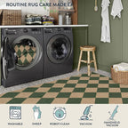 Lahome Colette Checkered Washable Rugs 8x10, Easy Jute Rug - Image 5