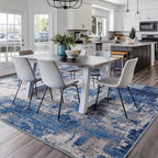 Washable Area Rugs 9'x12' Non-Slip Modern Abstract Soft - Image 2