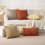 MIULEE Pack of 2 Corduroy Decorative Throw Pillow Covers 24x24 Inch Soft Boho - Image 5