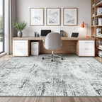 Rugflix 9x12 Washable Area Rugs, Neutral Boho Carpet Living Room Rug Non Slip - Image 8