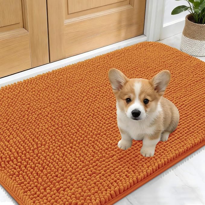 OLANLY Dog Door Mat for Muddy Paws 24x16, Absorbs Moisture and Dirt, Absorbent by OLANLY
