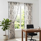 jinchan Linen Blend Floral Curtains French Country Curtain - Image 6