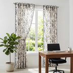 jinchan Linen Blend Floral Curtains French Country Curtain - Image 6