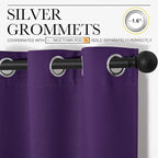 NICETOWN Purple Kitchen Blackout Curtains, Home Decoration Thermal Insulated - Image 3