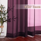 NICETOWN Voile Red Sheer Curtains 84 Inches Long, Grommet Airy & Lightweight - Image 6