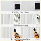 Guken White 100% Blackout Curtains 105 Inch Length 2 Panels Set - Image 5