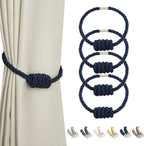 BEL AVENIR Magnetic Curtain Tiebacks, Decorative Drapery Holdbacks Modern Woven by BELAVENIR
