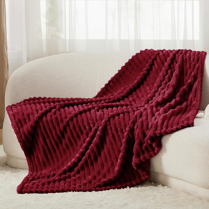 Bedsure GentleSoft Red Blanket for Couch - Image 5