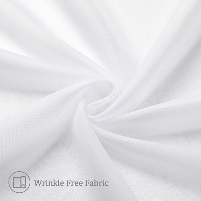 Aiyufeng 108 Inch White Sheer Window Curtains - Image 8