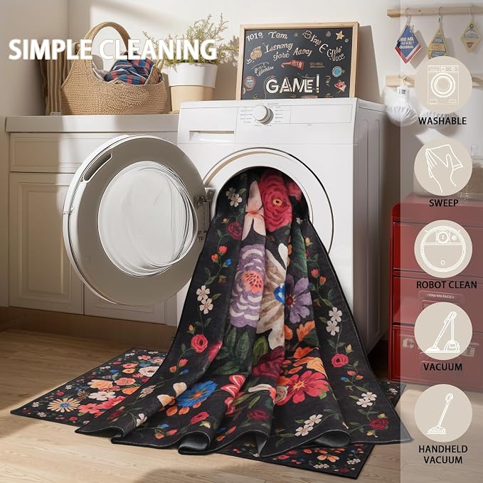 Rug for Hallways Kitchen Rug 3x7, Non Slip Washable Rugs - Image 2