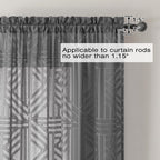Simplebrand Grey Semi Sheer Curtains 63 Inch Length 2 Panels, Light Filtering - Image 4