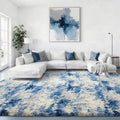 Ophanie Blue White and Grey Area Rugs by Ophanie