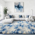 Ophanie Blue White and Grey Area Rugs by Ophanie