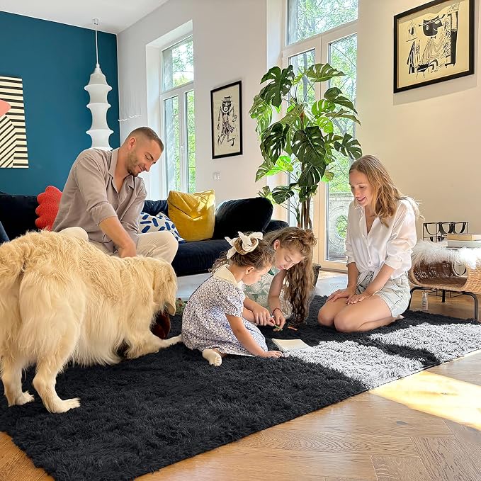 OLANLY 4x9 Area Rugs for Living Room Bedroom, Machine Washable Soft Fluffy - Image 8