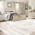 Area Rugs 8x10 Vintage Rug: Large Washable Living Room Rug Retro Medallion - Image 3