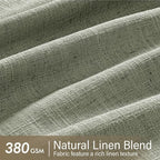 MIULEE Pinch Pleated Thick Linen Curtains 96 Inches Long 2 Panels - Image 4