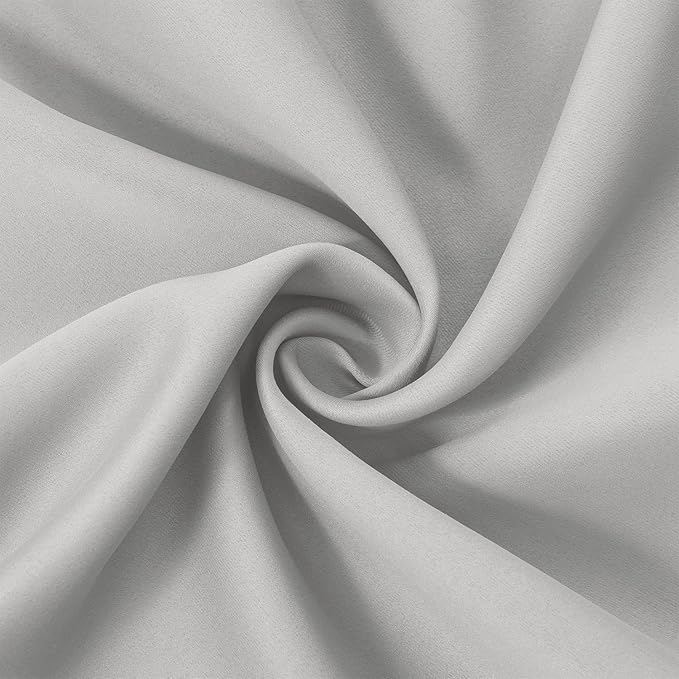 LEMOMO Light Grey Blackout Curtains 52 x 63 Inch Length/Set of 2 Curtain - Image 6