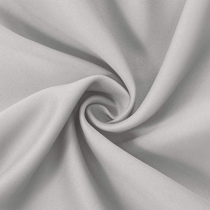 LEMOMO Light Grey Blackout Curtains 66 x 63 Inch Length/Set of 2 Curtain - Image 5