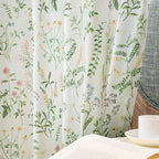 jinchan Floral Linen Blend Curtains - Image 2