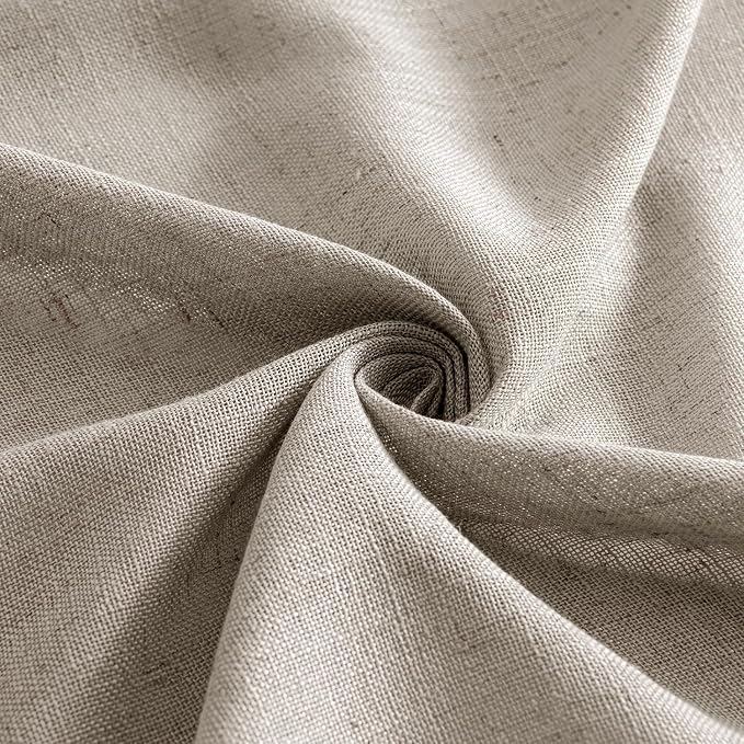 MIULEE Burlywood Birch Linen Curtains 84 Inch Length 2 Panels - Image 8