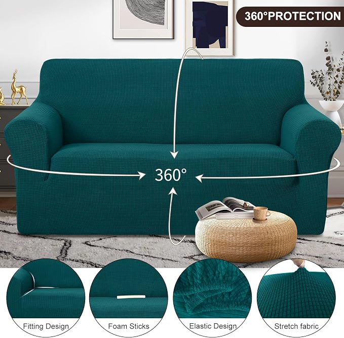U-NICE HOME Oversized Stretch Loveseat Couch Cover Sofa Covers Washable Sofa - Image 3