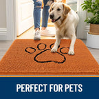 OLANLY Dog Door Mat for Muddy Paws 36x24, Paw Print Design, Absorbs Moisture - Image 6