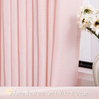 Light Pink Linen Back Tab Curtains 102 Inches Long - Image 4