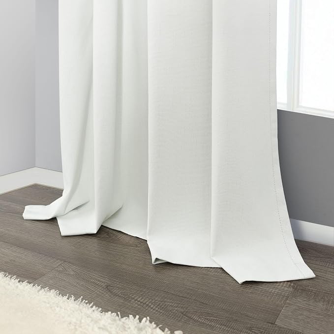 120 Inches Extra Long Curtains for Living Room 2 Panels Faux Linen Darkening - Image 8