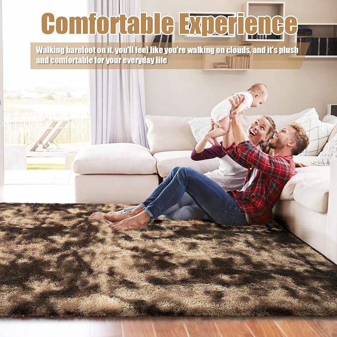 6x9 Fluffy Area Rug for Living Room, Shag Area Rugs for Bedroom, Soft Fuzzy Rug - Image 6