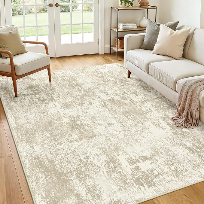 Washable Area Rugs 8'x10' Non-Slip Modern Abstract Soft - Image 9