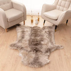 Carvapet Soft Fur Rugs Fake Reindeer Hide Area Rug Fluffy Faux Fur Carpet - Image 2
