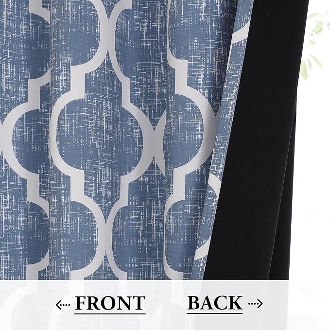 Beauoop 100% Blackout Curtains 72 Inches Long 2 Panels - Image 3
