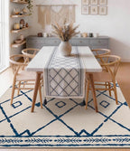 YIHOUSE Boho Rugs for Living Room, 6x9 Western Beige and Blue Area Rug - Image 7