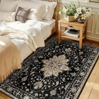 RELEANY Area Rugs 3'x5' Washable Non-Slip, Floral Vintage Distress Print - Image 2