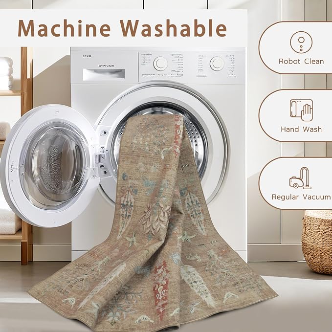 Washable Rugs 8x10 Area Rugs for Living Room, Dining Room-Large Ultra Soft Faux - Image 4