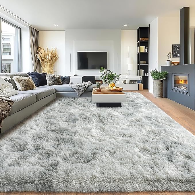 Pionblank 8x10 Rug for Living Room, Fuzzy Plush Large Area Rug, Fluffy Modern by PIONBLANK