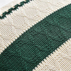 Fancy Homi Set of 1 Dark Green Boho Lumbar Decorative Throw Pillow Covers 12x20 - Image 4