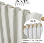RYB HOME Ivory White 100% Blackout Curtains - Image 4