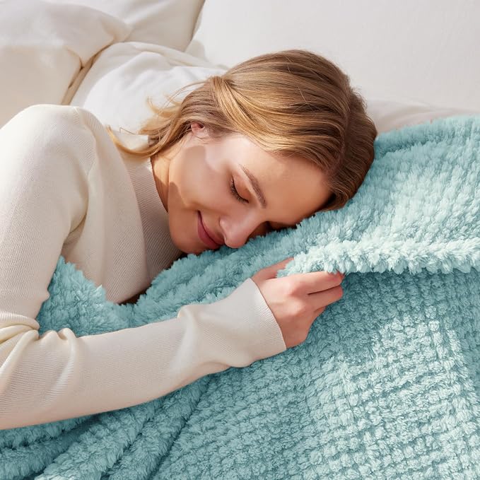 Whale Flotilla Twin Size Fuzzy Fleece Blanket - Image 3