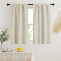 RYB HOME French Door Window Curtain Covering, Rod Pocket Thermal Insulated by RYBHOME