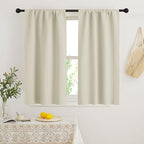 RYB HOME French Door Window Curtain Covering, Rod Pocket Thermal Insulated by RYBHOME