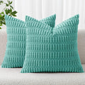 MIULEE Pack of 2 Corduroy Decorative Throw Pillow Covers 16x16 Inch Soft Boho by MIULEE