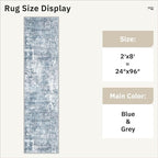 Runner Rug 2x8 Washable Non-Slip Hallway Runner Rugs - Image 5