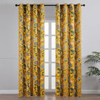 Topfinel 80 Inches Long Custom Mustard Yellow Luxury Curtains - Image 2