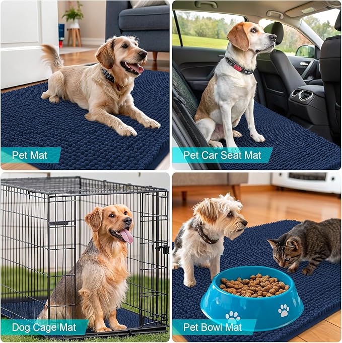 OLANLY Dog Door Mat for Muddy Paws 30x17, Absorbs Moisture and Dirt, Absorbent - Image 7