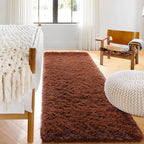 ONASAR Brown Runner Rugs for Bedroom Living Room, Fluffy 2x6 Bedside Hallway by ONASAR
