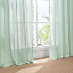BGment Sage Green Linen Kitchen Curtains 36 Inch Length - Image 8