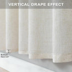 Pitalk Natural Linen Curtains 38 Inch Wide - Image 7